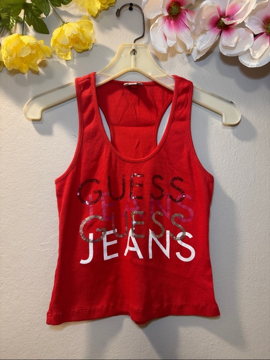 Guess Tops - GUESS Red Crop Top with Logo